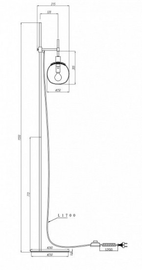 Торшер Maytoni Erich MOD221-FL-01-G в Новом Уренгое - novyy-urengoy.mebel24.online | фото 5