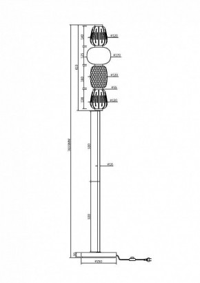 Торшер Maytoni Pattern MOD267FL-L32CH3K в Новом Уренгое - novyy-urengoy.mebel24.online | фото 2