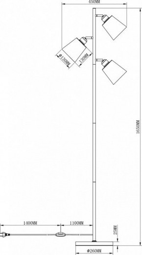 Торшер Moderli Floor V3051-3F в Новом Уренгое - novyy-urengoy.mebel24.online | фото 3
