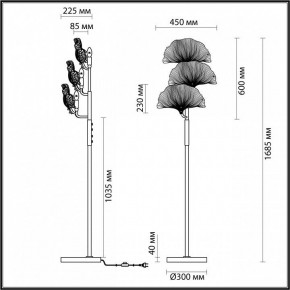 Торшер Odeon Light Ventaglio 4870/3F в Новом Уренгое - novyy-urengoy.mebel24.online | фото 5