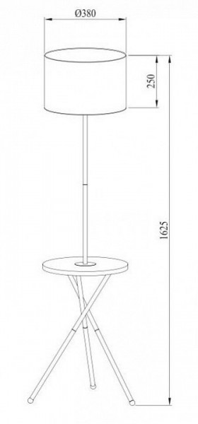 Торшер с полкой Arte Lamp Combo A2070PN-1BK в Новом Уренгое - novyy-urengoy.mebel24.online | фото 2