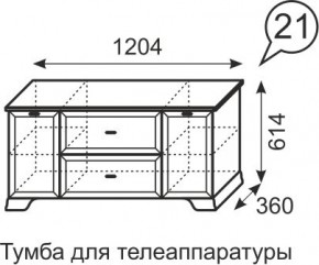 Тумба для телеаппаратуры Венеция 21 бодега в Новом Уренгое - novyy-urengoy.mebel24.online | фото 3