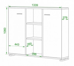 Тумба комбинированная Домино нельсон ПУ-60-3 в Новом Уренгое - novyy-urengoy.mebel24.online | фото 2