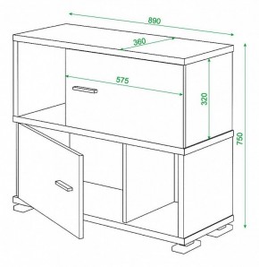 Тумба комбинированная Домино СБ-30/2 в Новом Уренгое - novyy-urengoy.mebel24.online | фото 2