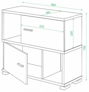 Тумба комбинированная Домино СБ-30/2 в Новом Уренгое - novyy-urengoy.mebel24.online | фото 2