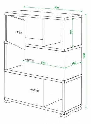 Тумба комбинированная Домино СБ-30/3 в Новом Уренгое - novyy-urengoy.mebel24.online | фото 3