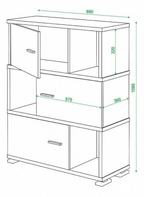 Тумба комбинированная Домино СБ-30/3 в Новом Уренгое - novyy-urengoy.mebel24.online | фото 2