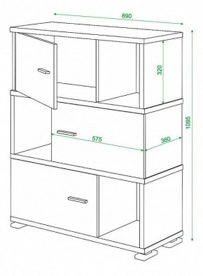 Тумба комбинированная Домино СБ-30/3 в Новом Уренгое - novyy-urengoy.mebel24.online | фото 3