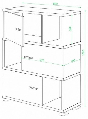 Тумба комбинированная Домино СБ-30/3 в Новом Уренгое - novyy-urengoy.mebel24.online | фото 3