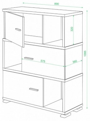 Тумба комбинированная Домино СБ-30/3 в Новом Уренгое - novyy-urengoy.mebel24.online | фото 2