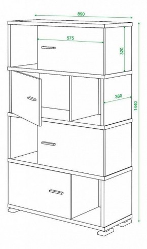 Тумба комбинированная Домино СБ-30/4 в Новом Уренгое - novyy-urengoy.mebel24.online | фото 3