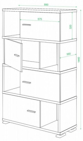 Тумба комбинированная СБ-30/4 в Новом Уренгое - novyy-urengoy.mebel24.online | фото 2