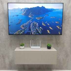 Тумба подвесная под ТВ LINES MTV3-MA 900 Бежевый (Леда-М 10.1.5) в Новом Уренгое - novyy-urengoy.mebel24.online | фото 3