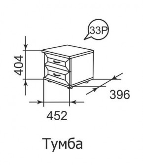 Тумба прикроватная Ника-Люкс 33 в Новом Уренгое - novyy-urengoy.mebel24.online | фото 1