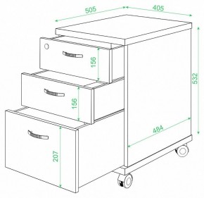 Тумбочка Домино ТС-2 в Новом Уренгое - novyy-urengoy.mebel24.online | фото 2