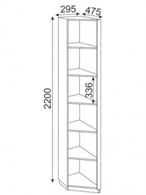 Угловая секция Глэдис М25 (ЯШС/Белый) в Новом Уренгое - novyy-urengoy.mebel24.online | фото 2