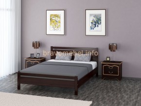 ВЕРОНИКА-1 Кровать из массива 1200 (Темный орех) в Новом Уренгое - novyy-urengoy.mebel24.online | фото