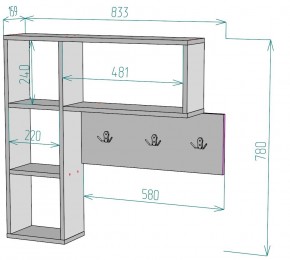 Вешалка настенная для одежды V28 в Новом Уренгое - novyy-urengoy.mebel24.online | фото 2