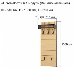 Вешалка-полка Ольга-лофт 6.1 в Новом Уренгое - novyy-urengoy.mebel24.online | фото 3