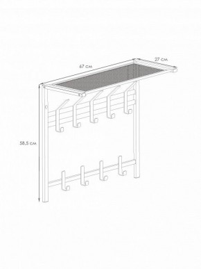 Вешалка-полка Торонто 22 в Новом Уренгое - novyy-urengoy.mebel24.online | фото 3