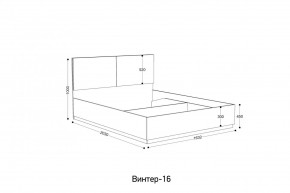 ВИНТЕР - 16 ПМ Кровать 1600 с ортопедом с ПМ НК в Новом Уренгое - novyy-urengoy.mebel24.online | фото 2