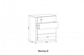 ВИНТЕР - 8 Комод 4 ящика в Новом Уренгое - novyy-urengoy.mebel24.online | фото 2