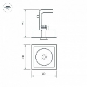 Встраиваемый светильник Arlight CL-SIMPLE-S80x80-9W Day4000 (BK, 45 deg) 026875 в Новом Уренгое - novyy-urengoy.mebel24.online | фото 9